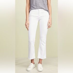 Frame Le Crop Mini Boot Cut Jeans in Blanc